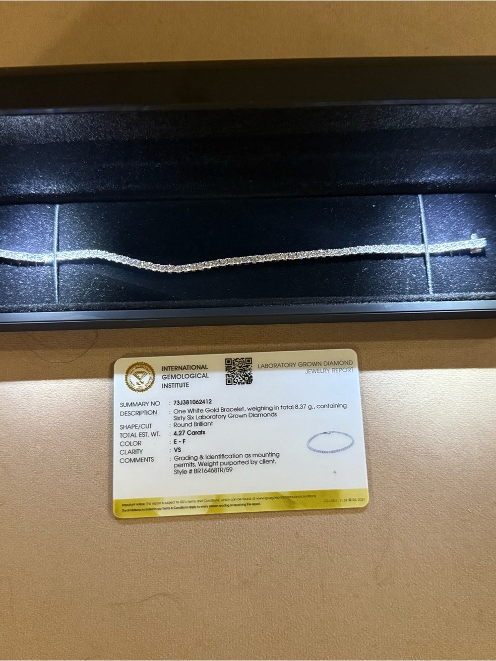 Invicta White Gold Diamond Bracelet